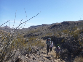 Hiking in a Wash, Big Bend Ranch State Park