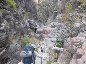 Hiking in a Canyon, Big Bend Ranch State Park